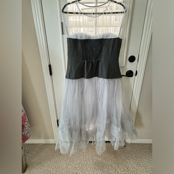 By Anthropologie Sheer Tulle Corset Twofer Midi Dress - Picture 9 of 9